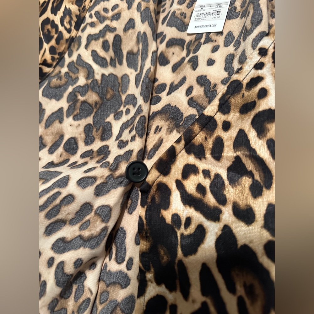 NWT BB Dakota Wild Card Animal Print Wrap Ruffle Dress - Picture 15 of 15